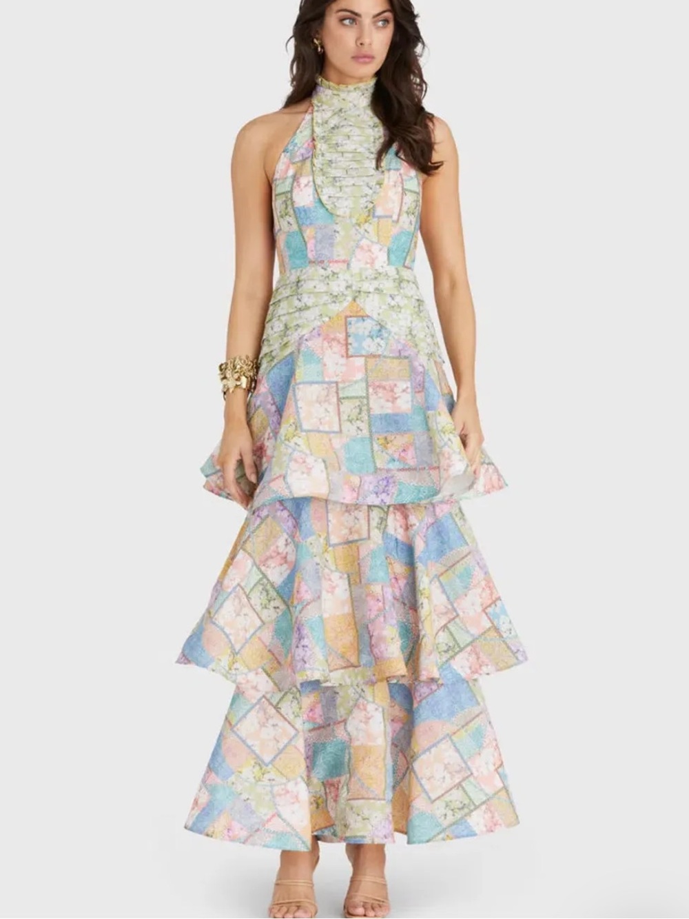 AQUA BLU BRINDLE JOAN DRESS
MAXI SIZE US 8
